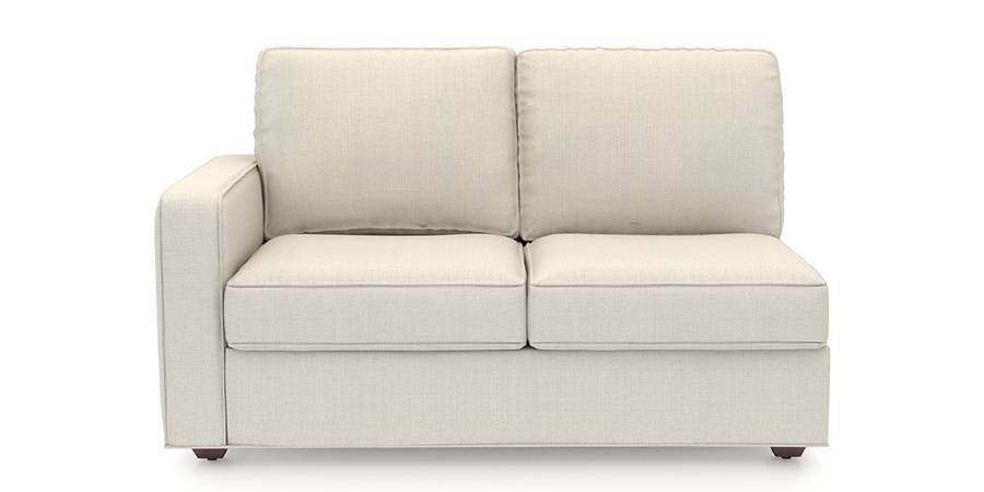 Apollo Sofa Set (Pearl, Fabric Sofa Material, Compact Sofa Size, Soft Cushion Type, Sectional Sofa Type, Right Aligned 2 Seater Sofa Component) by Urban Ladder