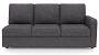 Apollo Sofa Set (Steel, Fabric Sofa Material, Compact Sofa Size, Firm Cushion Type, Sectional Sofa Type, Left Aligned 3 Seater Sofa Component) by Urban Ladder