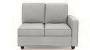 Apollo Sofa Set (Fabric Sofa Material, Compact Sofa Size, Soft Cushion Type, Sectional Sofa Type, Left Aligned 2 Seater Sofa Component, Vapour Grey, Regular Back Type, Regular Back Height) by Urban Ladder - Design 1 - 198170