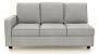 Apollo Sofa Set (Fabric Sofa Material, Compact Sofa Size, Soft Cushion Type, Sectional Sofa Type, Right Aligned 3 Seater Sofa Component, Vapour Grey, Regular Back Type, Regular Back Height) by Urban Ladder - Design 1 - 198176