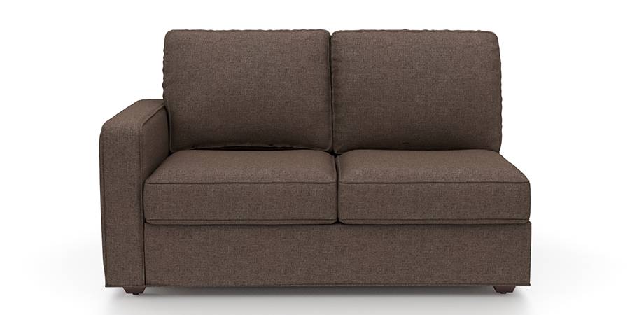Apollo Sofa Set (Mocha, Fabric Sofa Material, Regular Sofa Size, Soft Cushion Type, Sectional Sofa Type, Right Aligned 2 Seater Sofa Component) by Urban Ladder