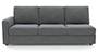 Apollo Sofa Set (Smoke, Fabric Sofa Material, Regular Sofa Size, Soft Cushion Type, Sectional Sofa Type, Right Aligned 3 Seater Sofa Component, Regular Back Type, Regular Back Height) by Urban Ladder - Design 1 - 198592
