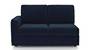 Apollo Sofa Set (Fabric Sofa Material, Regular Sofa Size, Soft Cushion Type, Sectional Sofa Type, Right Aligned 2 Seater Sofa Component, Sea Port Blue Velvet) by Urban Ladder