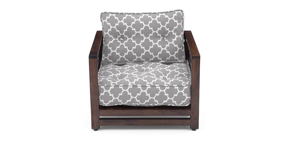 Idaho Low Wooden Sofa (Rust) Urban Ladder