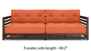 Idaho Low Wooden Sofa (Rust)