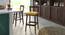 Homer Bar Stool (Walnut Finish, Yellow) by Urban Ladder - Full View Design 1 - 199304