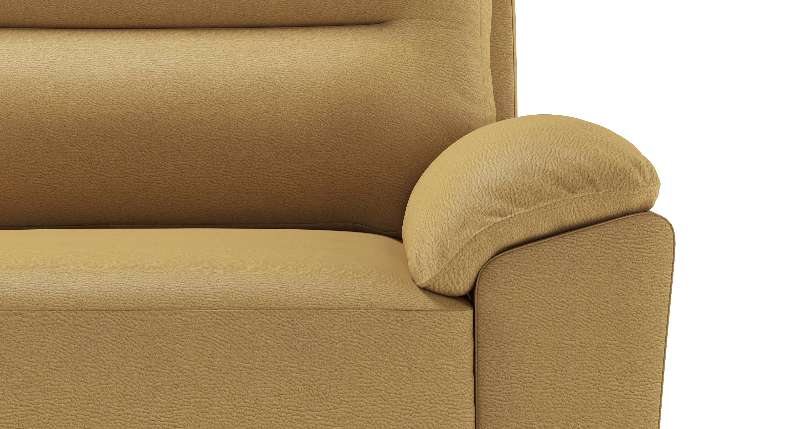 Adelaide Compact Leatherette Sofa (Cream) Urban Ladder