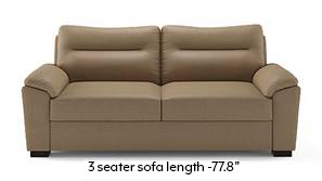Adelaide Compact Leatherette Sofa (Cappuccino)