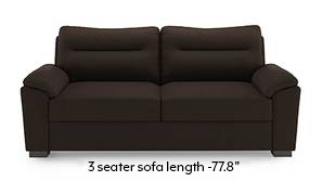 Adelaide Compact Leatherette Sofa (Chocolate)