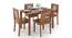 Catria - Capra 4 Seater Dining Table Set (Teak Finish) by Urban Ladder - Front View Design 1 - 200695