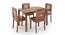 Catria - Capra 4 Seater Dining Table Set (Teak Finish) by Urban Ladder - Cross View Design 1 - 200696