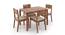Catria - Kerry 4 Seater Dining Set (Teak Finish, Wheat Brown) by Urban Ladder