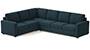 Apollo Sofa Set (Indigo Blue, Fabric Sofa Material, Compact Sofa Size, Firm Cushion Type, Corner Sofa Type, Corner Master Sofa Component) by Urban Ladder