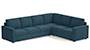 Apollo Sofa Set (Fabric Sofa Material, Regular Sofa Size, Soft Cushion Type, Corner Sofa Type, Corner Master Sofa Component, Colonial Blue, Regular Back Type, Regular Back Height) by Urban Ladder - - 200902