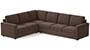 Apollo Sofa Set (Fabric Sofa Material, Regular Sofa Size, Firm Cushion Type, Corner Sofa Type, Corner Master Sofa Component, Daschund Brown) by Urban Ladder