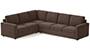 Apollo Sofa Set (Fabric Sofa Material, Regular Sofa Size, Soft Cushion Type, Corner Sofa Type, Corner Master Sofa Component, Daschund Brown) by Urban Ladder
