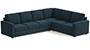 Apollo Sofa Set (Indigo Blue, Fabric Sofa Material, Regular Sofa Size, Soft Cushion Type, Corner Sofa Type, Corner Master Sofa Component) by Urban Ladder