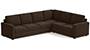 Apollo Sofa Set (Mocha, Fabric Sofa Material, Regular Sofa Size, Firm Cushion Type, Corner Sofa Type, Corner Master Sofa Component) by Urban Ladder