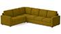 Apollo Sofa Set (Olive Green, Fabric Sofa Material, Regular Sofa Size, Soft Cushion Type, Corner Sofa Type, Corner Master Sofa Component, Regular Back Type, Regular Back Height) by Urban Ladder - - 200945