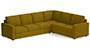 Apollo Sofa Set (Olive Green, Fabric Sofa Material, Regular Sofa Size, Soft Cushion Type, Corner Sofa Type, Corner Master Sofa Component, Regular Back Type, Regular Back Height) by Urban Ladder - - 200946