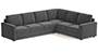 Apollo Sofa Set (Smoke, Fabric Sofa Material, Regular Sofa Size, Soft Cushion Type, Corner Sofa Type, Corner Master Sofa Component, Regular Back Type, Regular Back Height) by Urban Ladder - - 200974