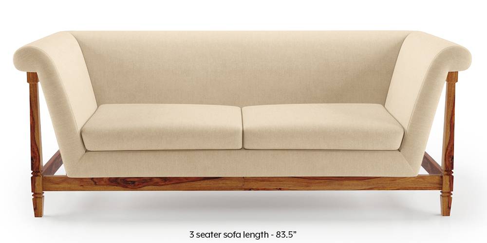 Malabar Wooden Sofa (Macadamia Brown) Urban Ladder