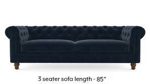 Winchester Fabric Sofa (Sea Port Blue Velvet)