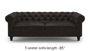 Winchester Leatherette Sofa (Chocolate)