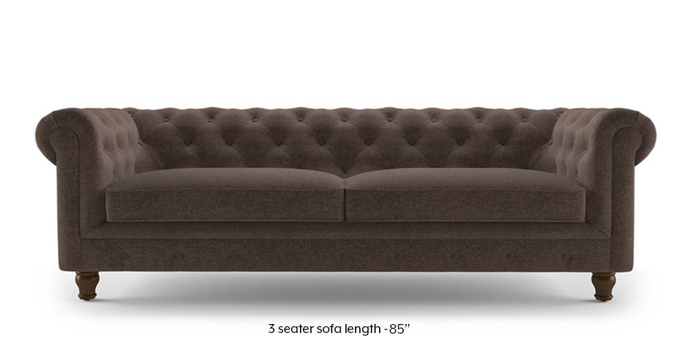Winchester Fabric Sofa (Daschund Brown) (1-seater Custom Set - Sofas, None Standard Set - Sofas, Fabric Sofa Material, Regular Sofa Size, Regular Sofa Type, Daschund Brown) by Urban Ladder