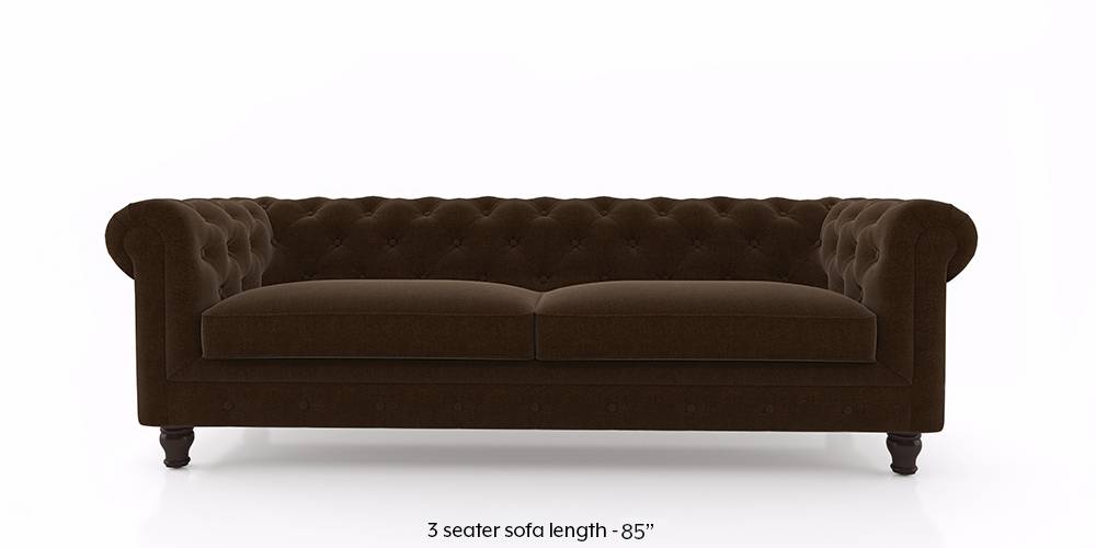 Winchester Fabric Sofa (Dark Earth) (1-seater Custom Set - Sofas, None Standard Set - Sofas, Dark Earth, Fabric Sofa Material, Regular Sofa Size, Regular Sofa Type) by Urban Ladder - - 208846