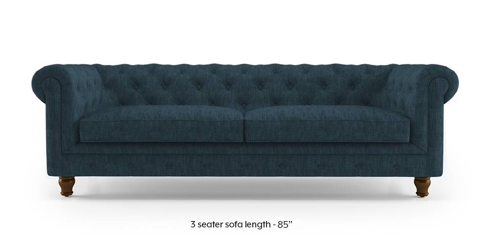 Winchester Fabric Sofa (Indigo Blue) (1-seater Custom Set - Sofas, None Standard Set - Sofas, Indigo Blue, Fabric Sofa Material, Regular Sofa Size, Regular Sofa Type) by Urban Ladder