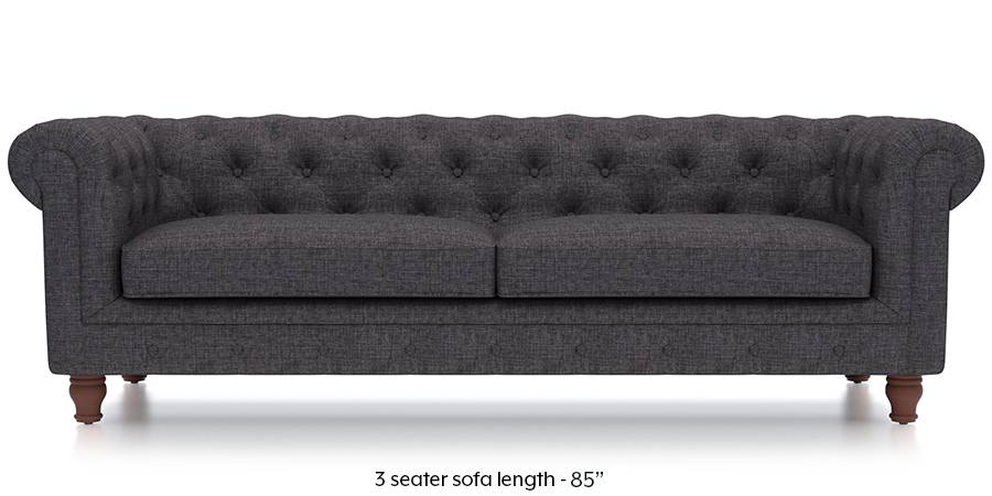 Winchester Fabric Sofa (Steel Grey) (Steel, Fabric Sofa Material, Regular Sofa Size, Regular Sofa Type) by Urban Ladder
