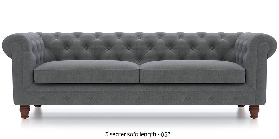 Winchester Fabric Sofa (Smoke Grey) (Smoke, Fabric Sofa Material, Regular Sofa Size, Regular Sofa Type) by Urban Ladder - - 208861
