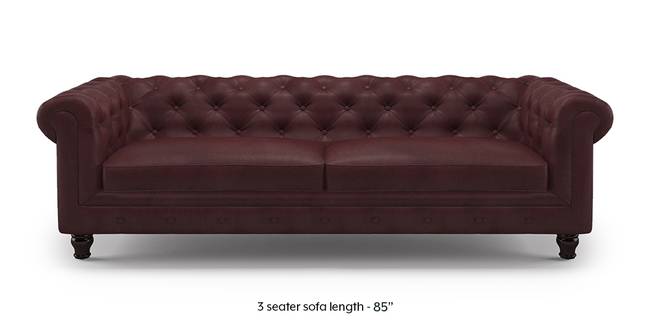 Winchester Leatherette Sofa (Burgundy) (1-seater Custom Set - Sofas, None Standard Set - Sofas, Burgundy, Leatherette Sofa Material, Regular Sofa Size, Regular Sofa Type)