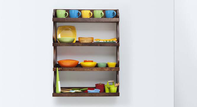 Gusteau Kitchen Wall Rack (Walnut Finish) by Urban Ladder - Front View Design 1 - 209