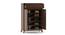 Webster Shoe Cabinet With Lock (Walnut Finish, 15 Pair Capacity) by Urban Ladder - Design 1 Half View Storage Image - 210165