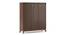Webster Shoe Cabinet With Lock (Walnut Finish, 32 Pair Capacity) by Urban Ladder - Design 1 Cross View - 210171