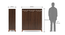 Webster Shoe Cabinet With Lock (Walnut Finish, 32 Pair Capacity) by Urban Ladder - Dimension Design 1 - 210175