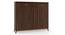 Webster Shoe Cabinet With Lock (Walnut Finish, 48 Pair Capacity) by Urban Ladder - Design 1 Cross View - 210281