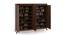 Webster Shoe Cabinet With Lock (Walnut Finish, 48 Pair Capacity) by Urban Ladder - Design 1 Half View Storage Image - 210282
