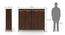 Webster Shoe Cabinet With Lock (Walnut Finish, 48 Pair Capacity) by Urban Ladder - Design 1 Dimension - 210285