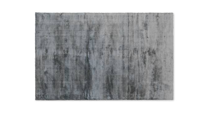 Rubaan Viscose Rug (152 x 244 cm  (60" x 96") Carpet Size, Sliver Grey) by Urban Ladder - Design 1 Half View - 210294