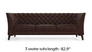 Weston Half Leather Sofa (Chocolate Italian Leather)