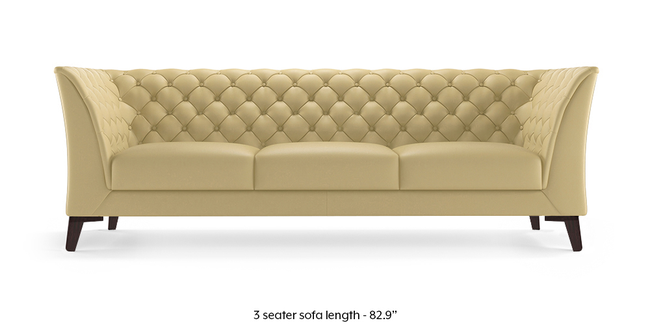 Weston Half Leather Sofa (Cream Italian Leather) (Cream, 1-seater Custom Set - Sofas, 2-seater Custom Set - Sofas, None Standard Set - Sofas, Regular Sofa Size, Regular Sofa Type, Leather Sofa Material)