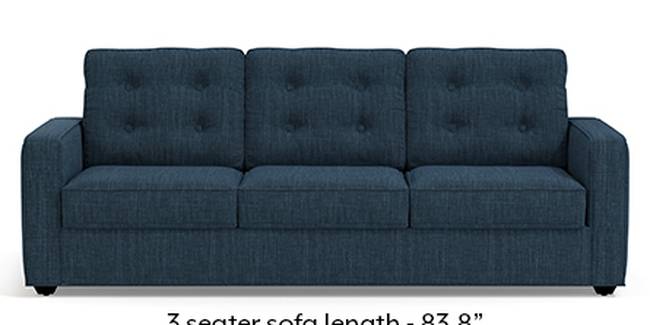Apollo Sofa Set (Indigo Blue, Fabric Sofa Material, Regular Sofa Size, Soft Cushion Type, Regular Sofa Type, Master Sofa Component, Tufted Back Type, Regular Back Height)
