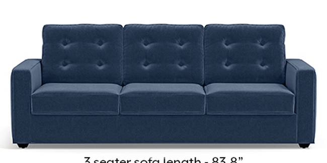 Apollo Sofa Set (Fabric Sofa Material, Regular Sofa Size, Soft Cushion Type, Regular Sofa Type, Master Sofa Component, Lapis Blue, Tufted Back Type, Regular Back Height)