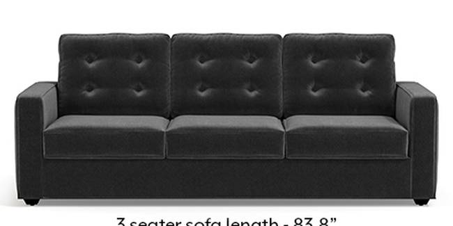 Apollo Sofa Set (Fabric Sofa Material, Regular Sofa Size, Soft Cushion Type, Regular Sofa Type, Master Sofa Component, Pebble Grey, Tufted Back Type, Regular Back Height)