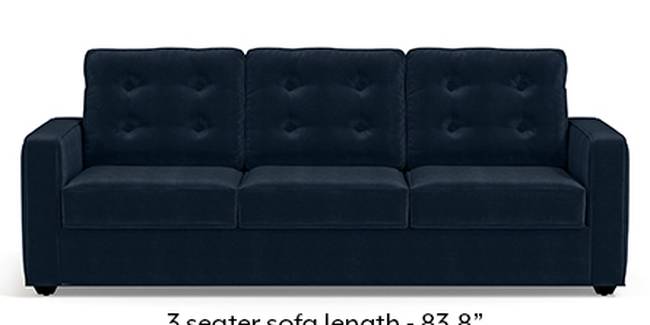 Apollo Sofa Set (Fabric Sofa Material, Regular Sofa Size, Soft Cushion Type, Regular Sofa Type, Master Sofa Component, Sea Port Blue Velvet, Tufted Back Type, Regular Back Height)