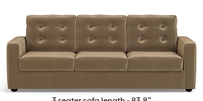 Apollo Sofa Set (Fabric Sofa Material, Regular Sofa Size, Soft Cushion Type, Regular Sofa Type, Master Sofa Component, Fawn Velvet, Tufted Back Type, Regular Back Height)