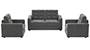 Apollo Sofa Set (Fabric Sofa Material, Compact Sofa Size, Firm Cushion Type, Regular Sofa Type, Master Sofa Component, Ash Grey Velvet, Tufted Back Type, Regular Back Height) by Urban Ladder - - 211777